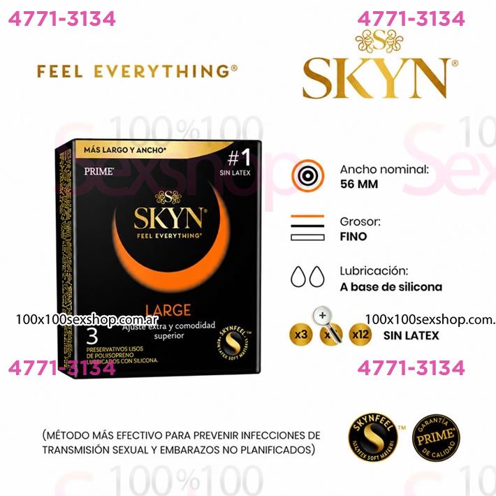 Cód: CA FP SKYN MEGA - Preservativo SKYN MEGA tamaño XL - $ 8500